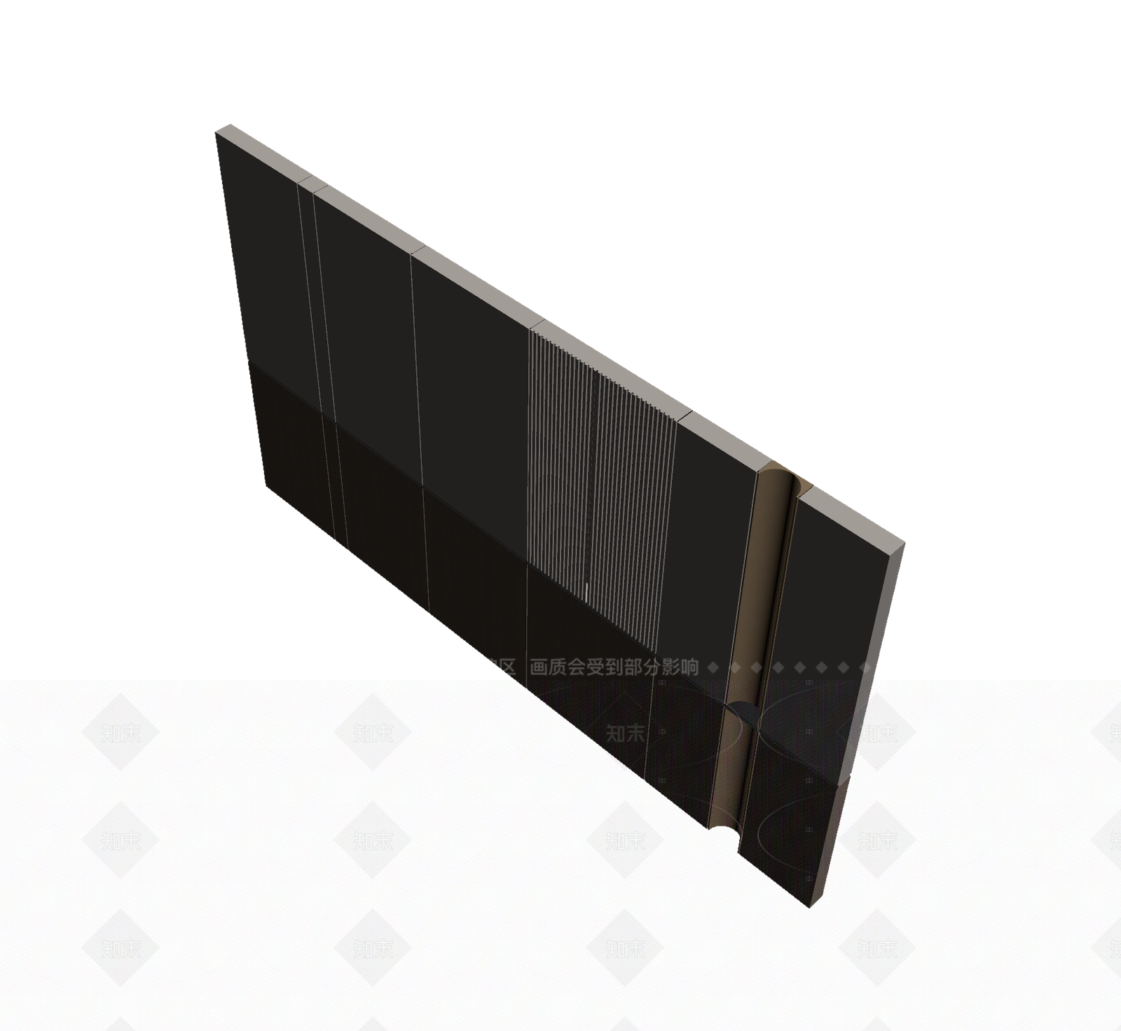 现代风格隔断墙3D模型下载【ID:1205544005】
