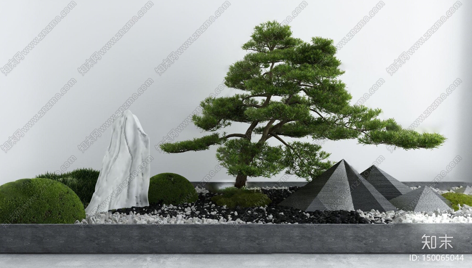 日式庭院松树景观小品3d模型 Id 知末3d模型网 日式庭院松树景观小品3d模型 Id 知末3d模型网