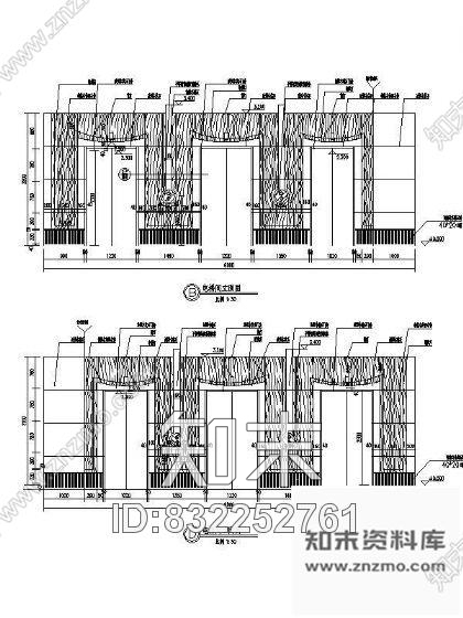 图块/节点电梯厅立面图cad施工图下载【ID:832252761】