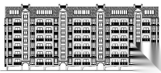 某小区六层住宅楼建筑施工图cad施工图下载【ID:149851132】