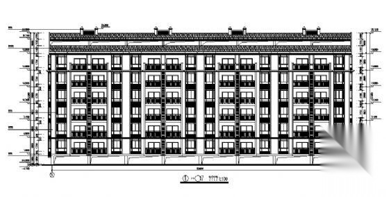 某小区六层住宅楼建筑施工图cad施工图下载【ID:149851132】