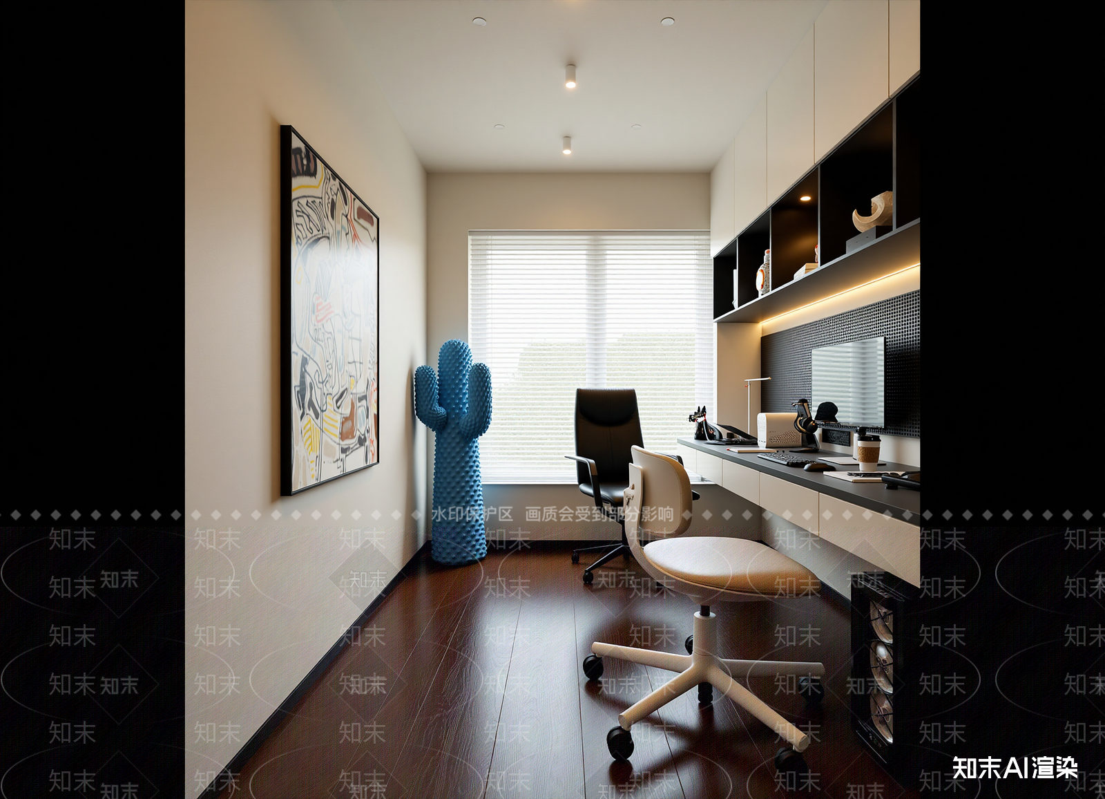 现代书房3D模型下载【ID:1214757589】