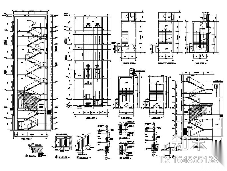 [浙江]高层幕墙立面框架结构县级图书档案馆建筑施工图施工图下载【ID:164865138】