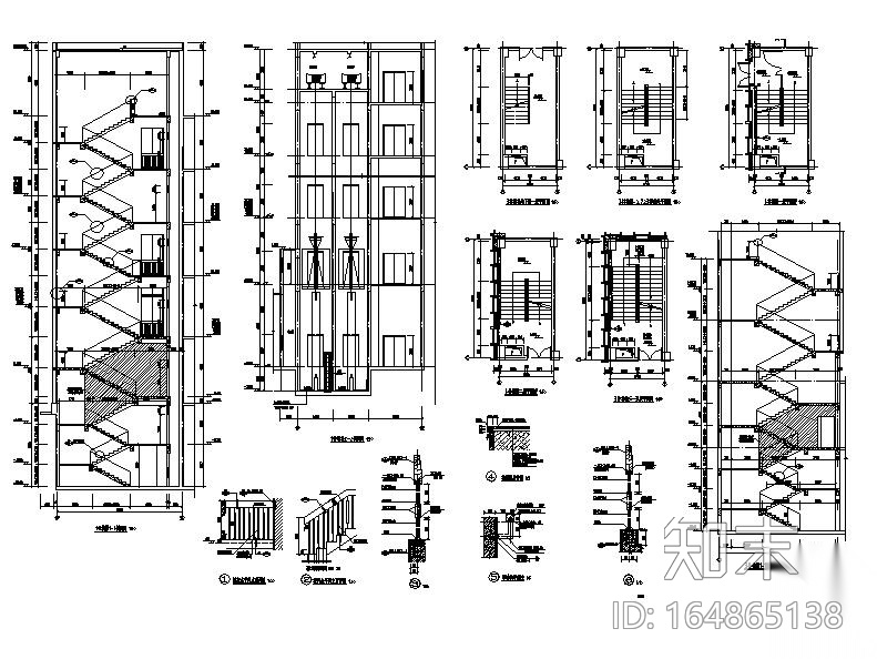 [浙江]高层幕墙立面框架结构县级图书档案馆建筑施工图施工图下载【ID:164865138】