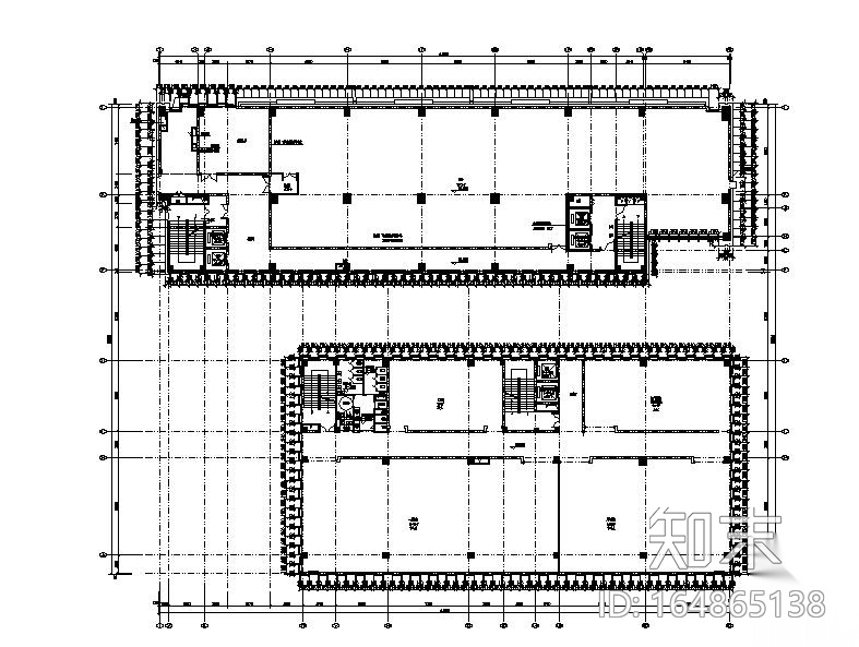 [浙江]高层幕墙立面框架结构县级图书档案馆建筑施工图施工图下载【ID:164865138】