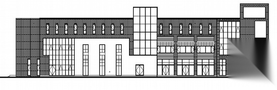 某三层内街商店建筑施工图cad施工图下载【ID:166726159】