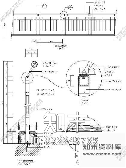 楼梯栏杆详图cad施工图下载【ID:832249765】