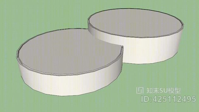 圆柱形的桌子SU模型下载【ID:425112495】