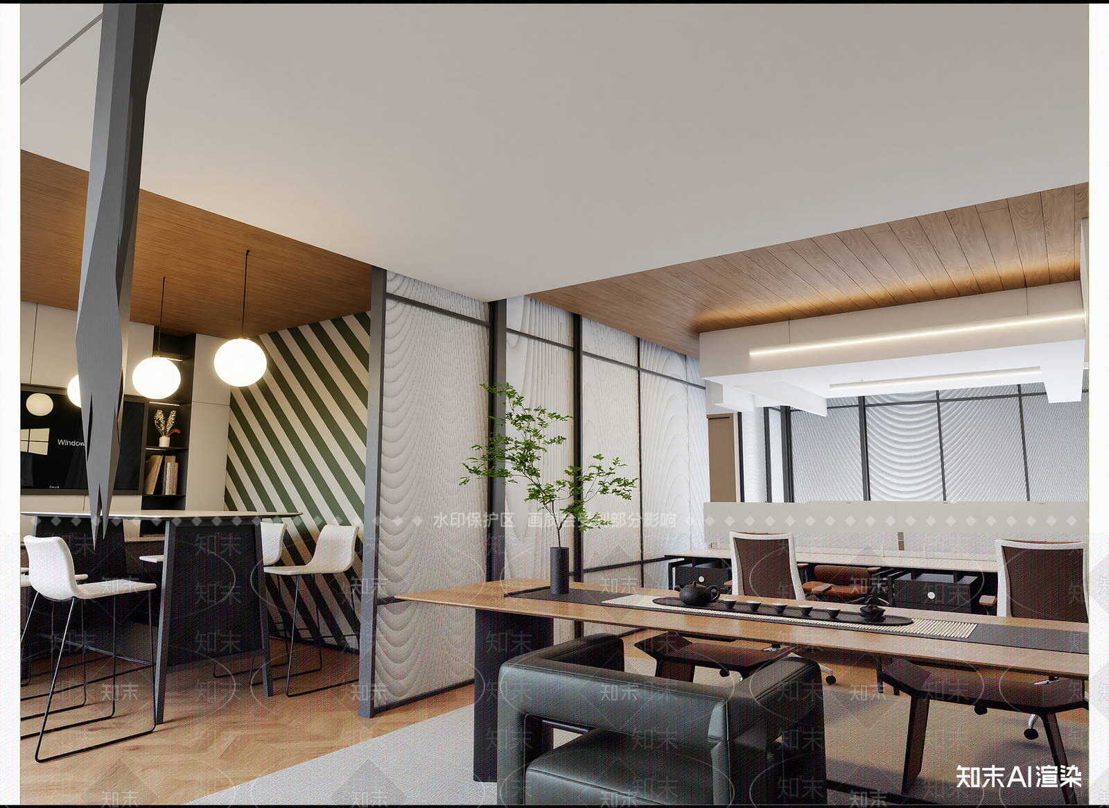 现代茶馆3D模型下载【ID:1214633197】
