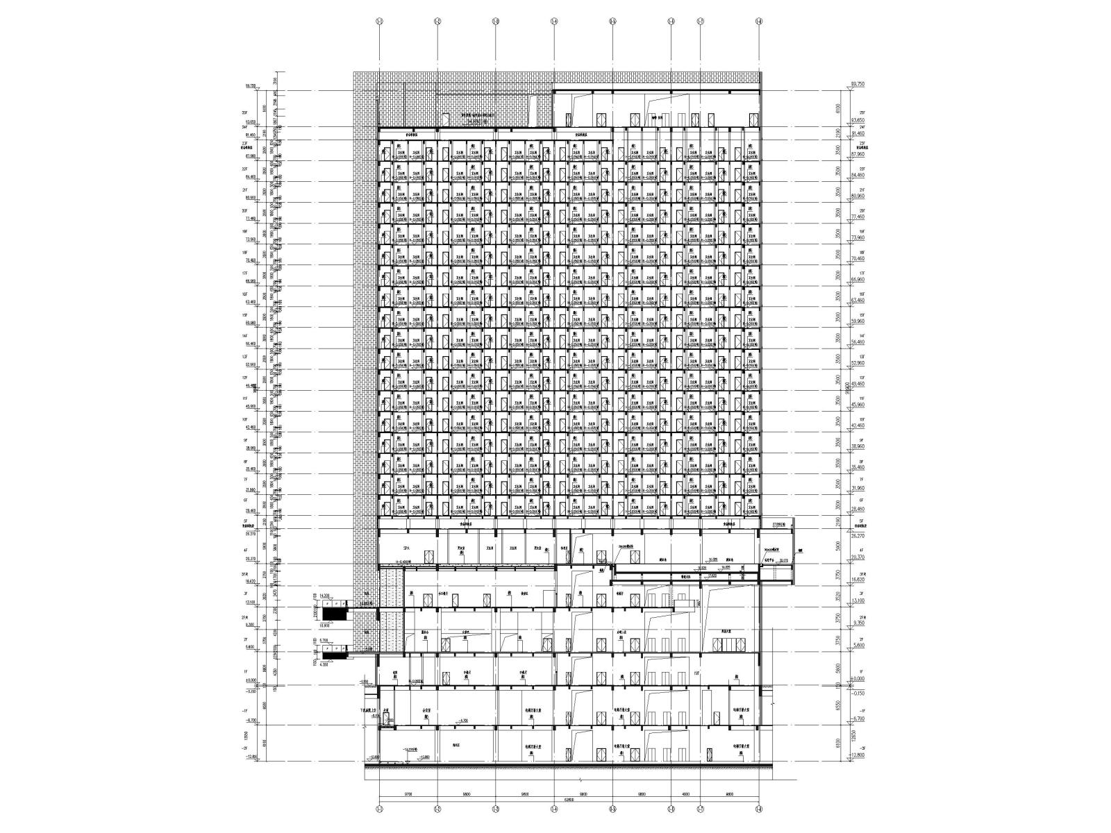 成都五星精品酒店建筑项目施工图+SU模型施工图下载【ID:1131206735】