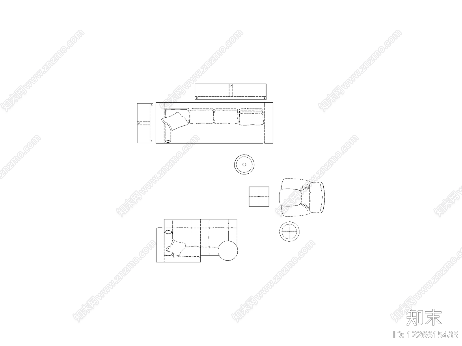 家装图块cad施工图下载【ID:1226615435】