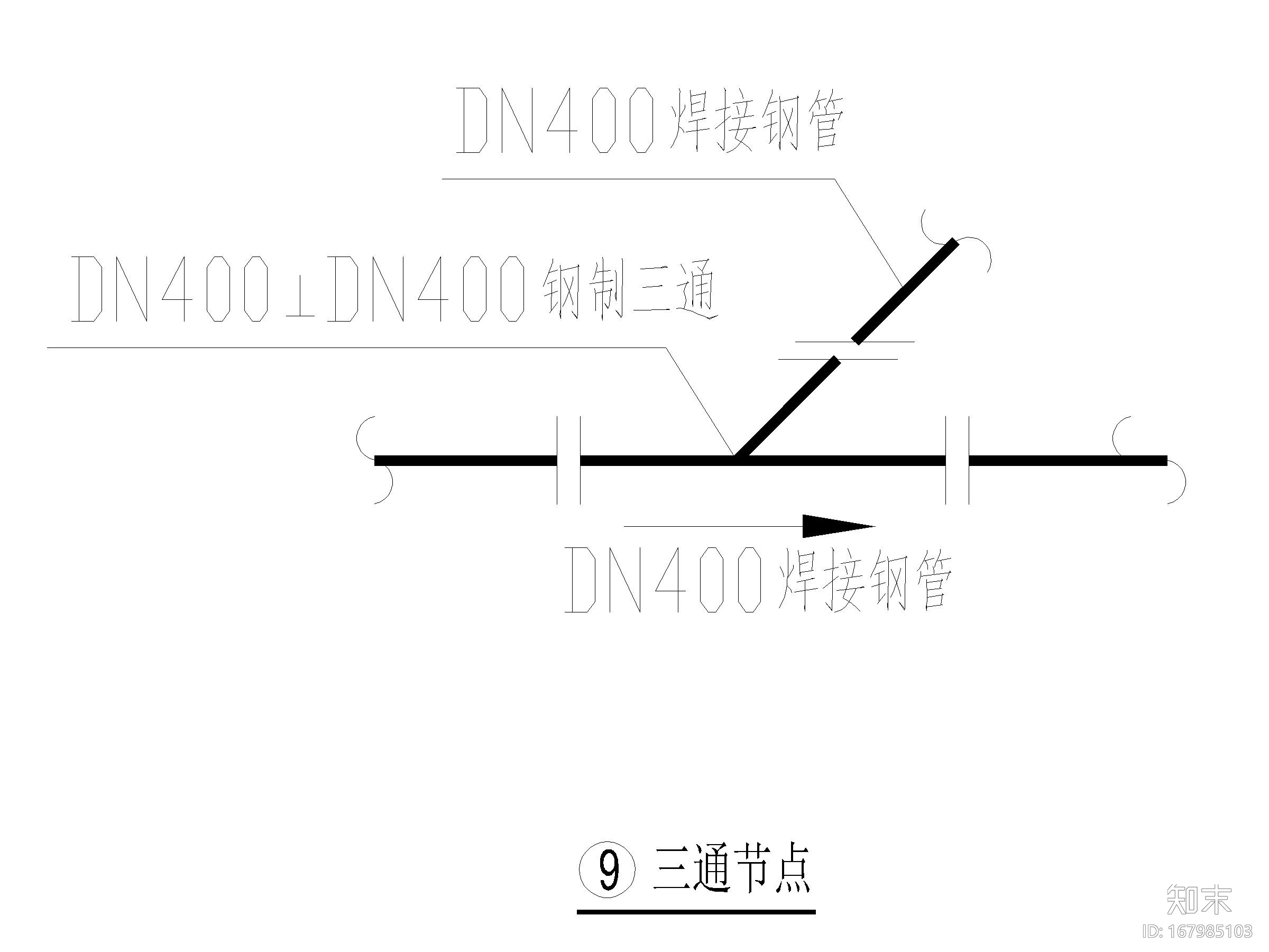 隧道段改造工程给水节点大样图CADcad施工图下载【ID:167985103】