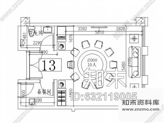 施工图时尚会所包间室内装修图⒊cad施工图下载【ID:632119005】