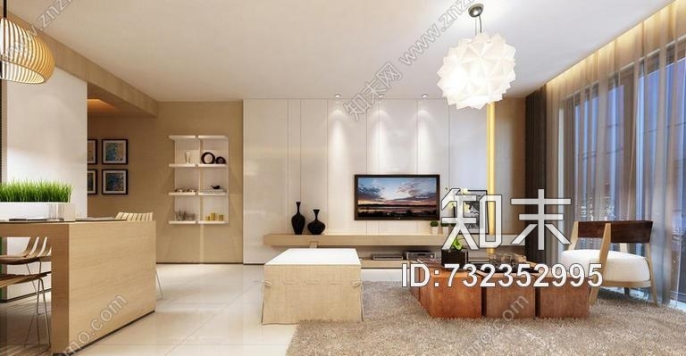 华日·城市理想A2户型样板房施工图施工图下载【ID:732352995】