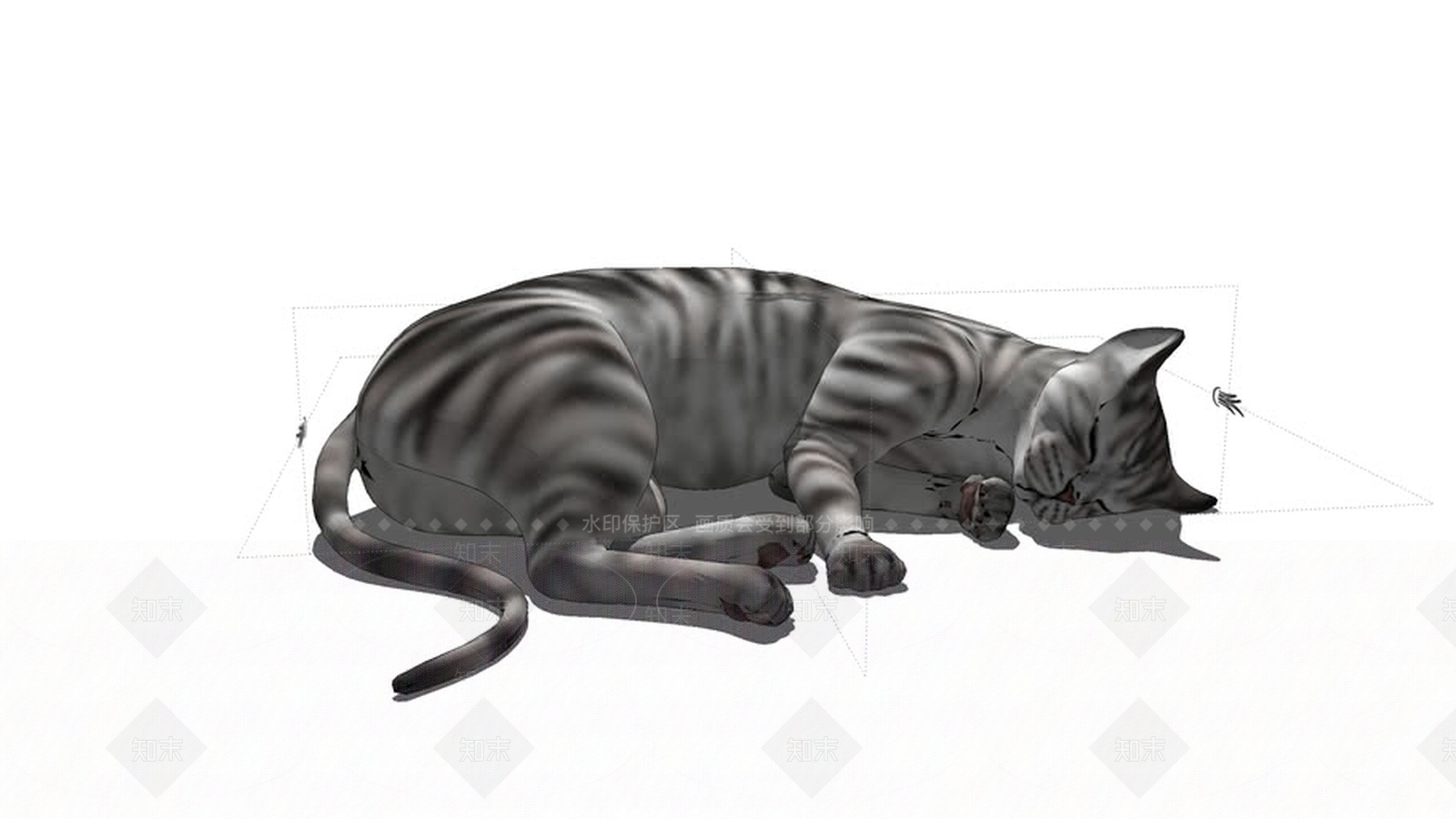 说谎的猫SU模型下载【ID:1162235659】