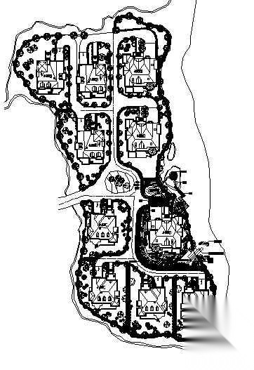 浙江某别墅区景观设计图纸施工图下载【ID:161107180】