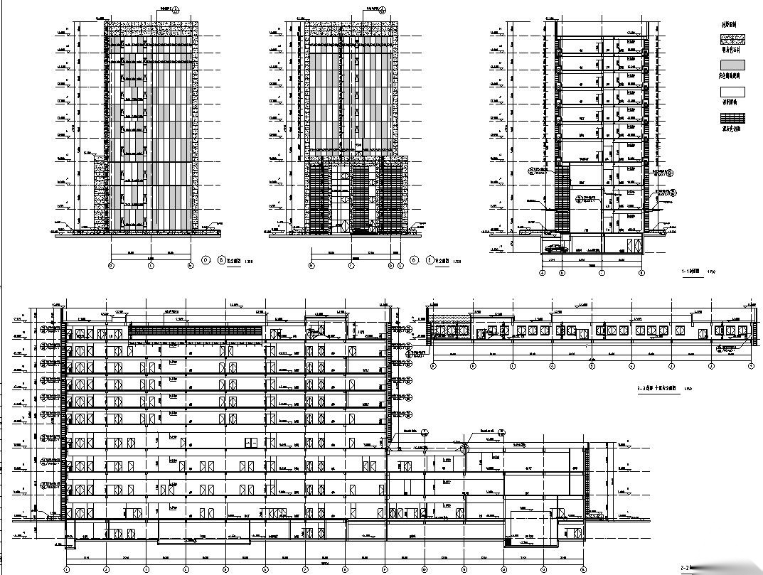 [安徽]某城市质监局建筑施工图设计图cad施工图下载【ID:151479120】