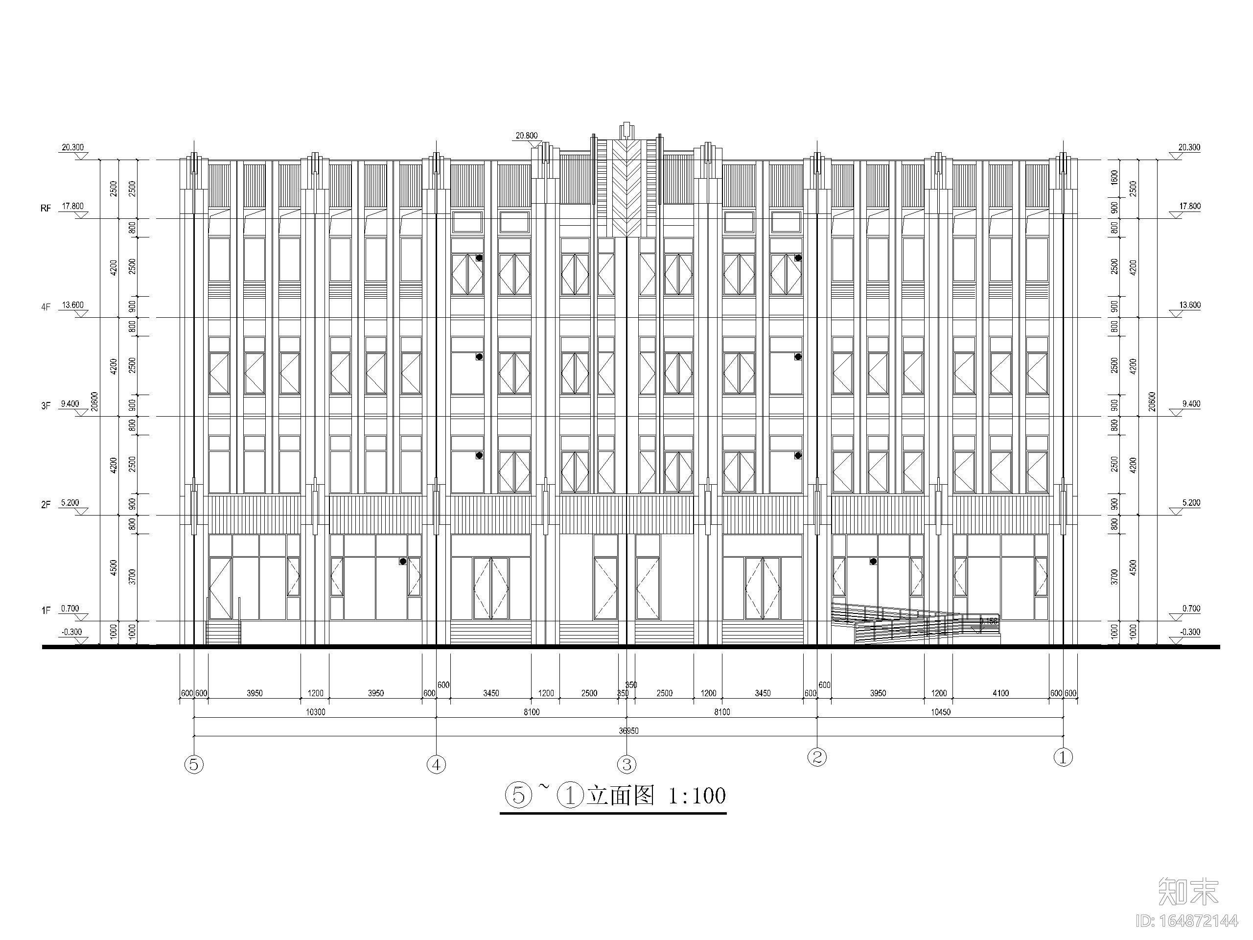 [上海]华漕镇四层框结结构办公楼建筑施工图cad施工图下载【ID:164872144】
