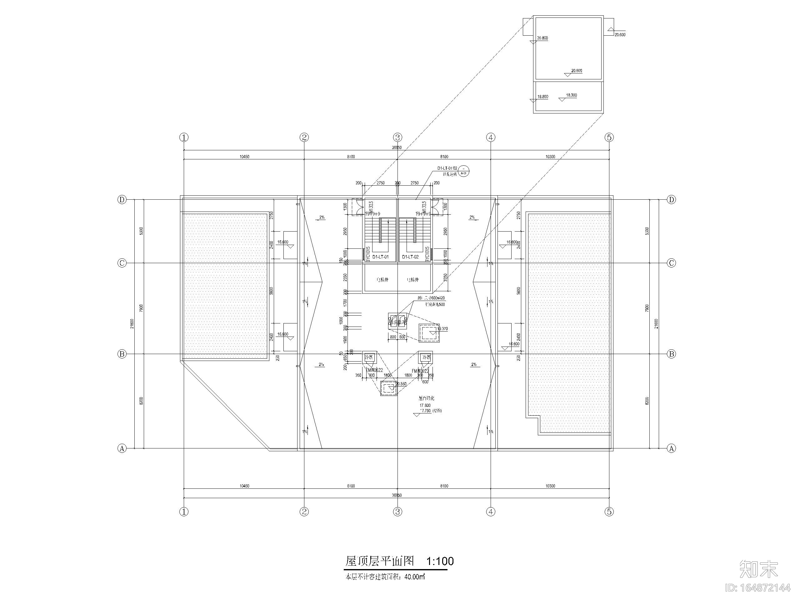 [上海]华漕镇四层框结结构办公楼建筑施工图cad施工图下载【ID:164872144】