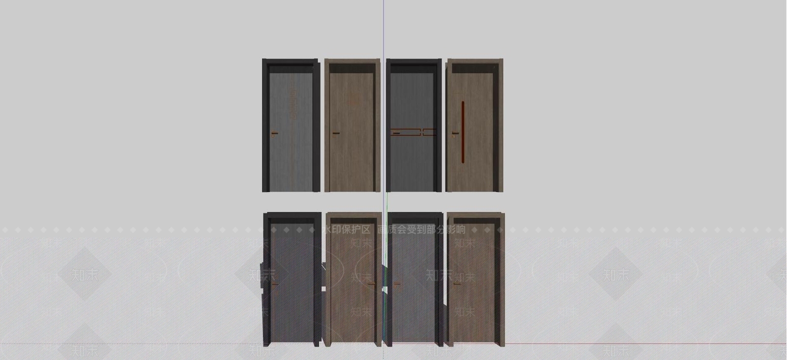新中式单开门SU模型下载【ID:1106250043】