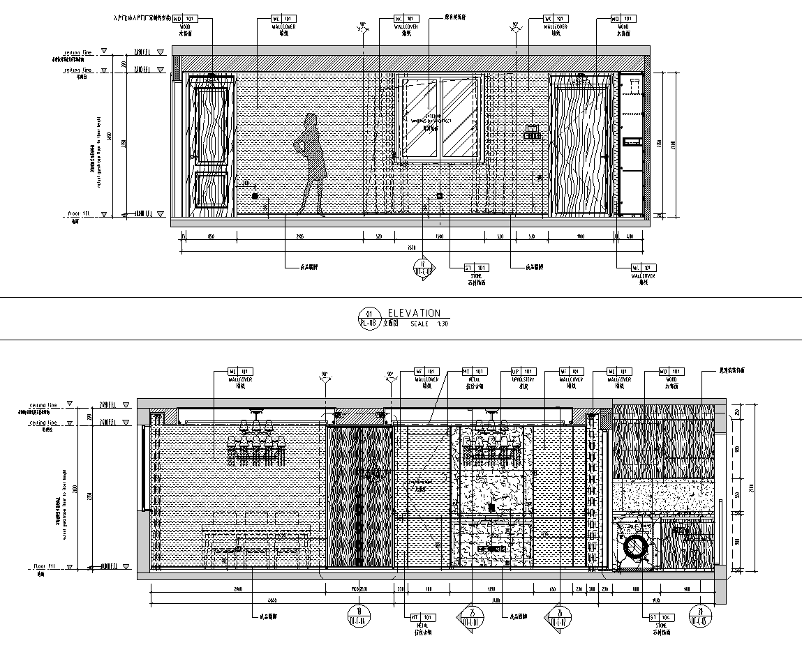 [江苏]无锡锡北金茂府高层120户型施工图cad施工图下载【ID:166521199】