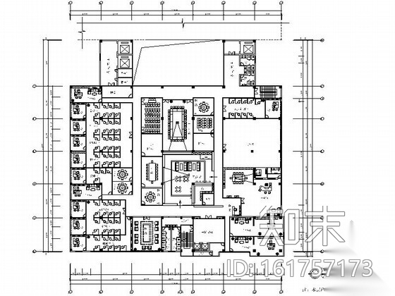 [厦门]某现代风办公室室内装修施工图（含效果）施工图下载【ID:161757173】