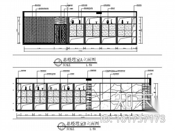 [厦门]某现代风办公室室内装修施工图（含效果）cad施工图下载【ID:161757173】