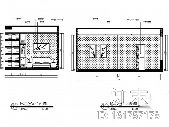 [厦门]某现代风办公室室内装修施工图（含效果）cad施工图下载【ID:161757173】