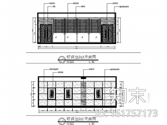 [厦门]某现代风办公室室内装修施工图（含效果）cad施工图下载【ID:161757173】