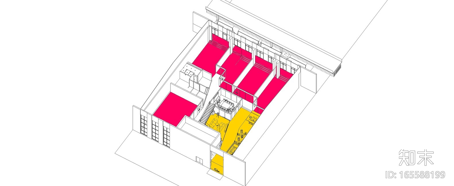 ​北京文化创意办公空间设计丨33Pcad施工图下载【ID:165588199】