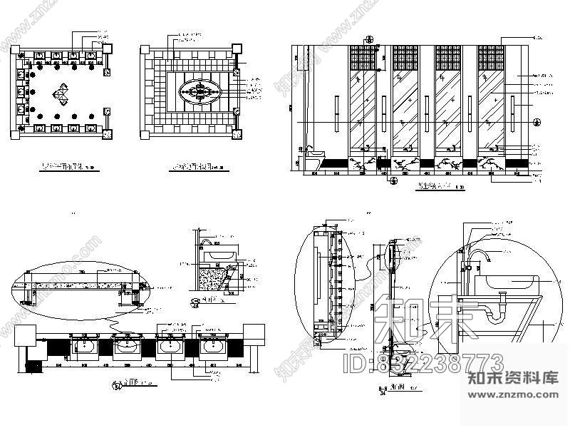 图块/节点坐浴区详图cad施工图下载【ID:832238773】