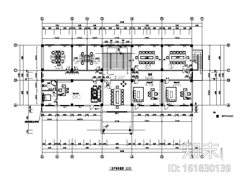 某办公室装修图cad施工图下载【ID:161830139】