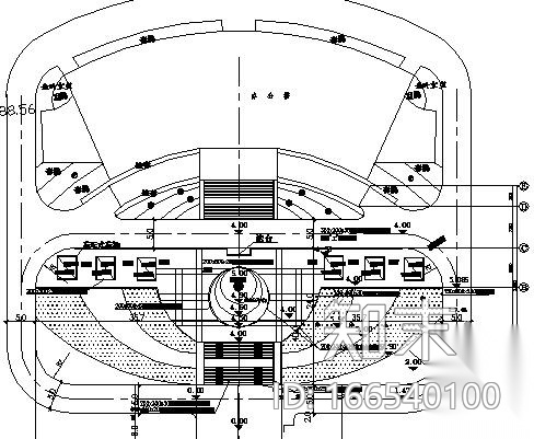 某办公楼前广场景观设计施工图cad施工图下载【ID:166540100】