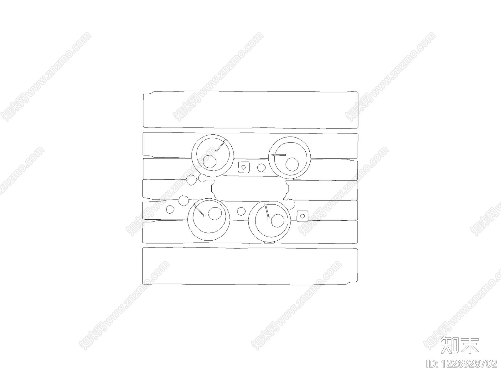 现代桌子CAD图纸