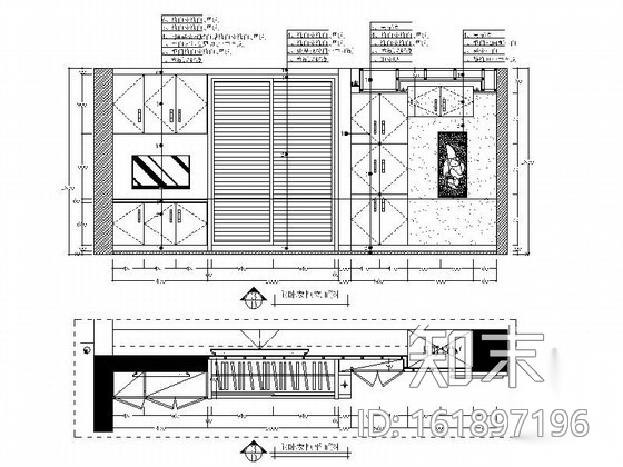 [湖南]现代三居室室内装修图（含效果）cad施工图下载【ID:161897196】