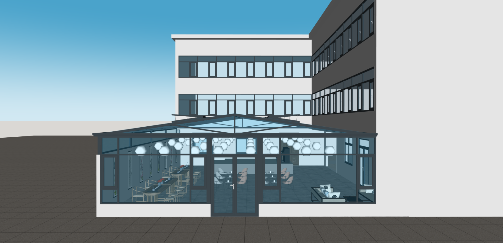 现代小公建SU模型下载【ID:1216080904】