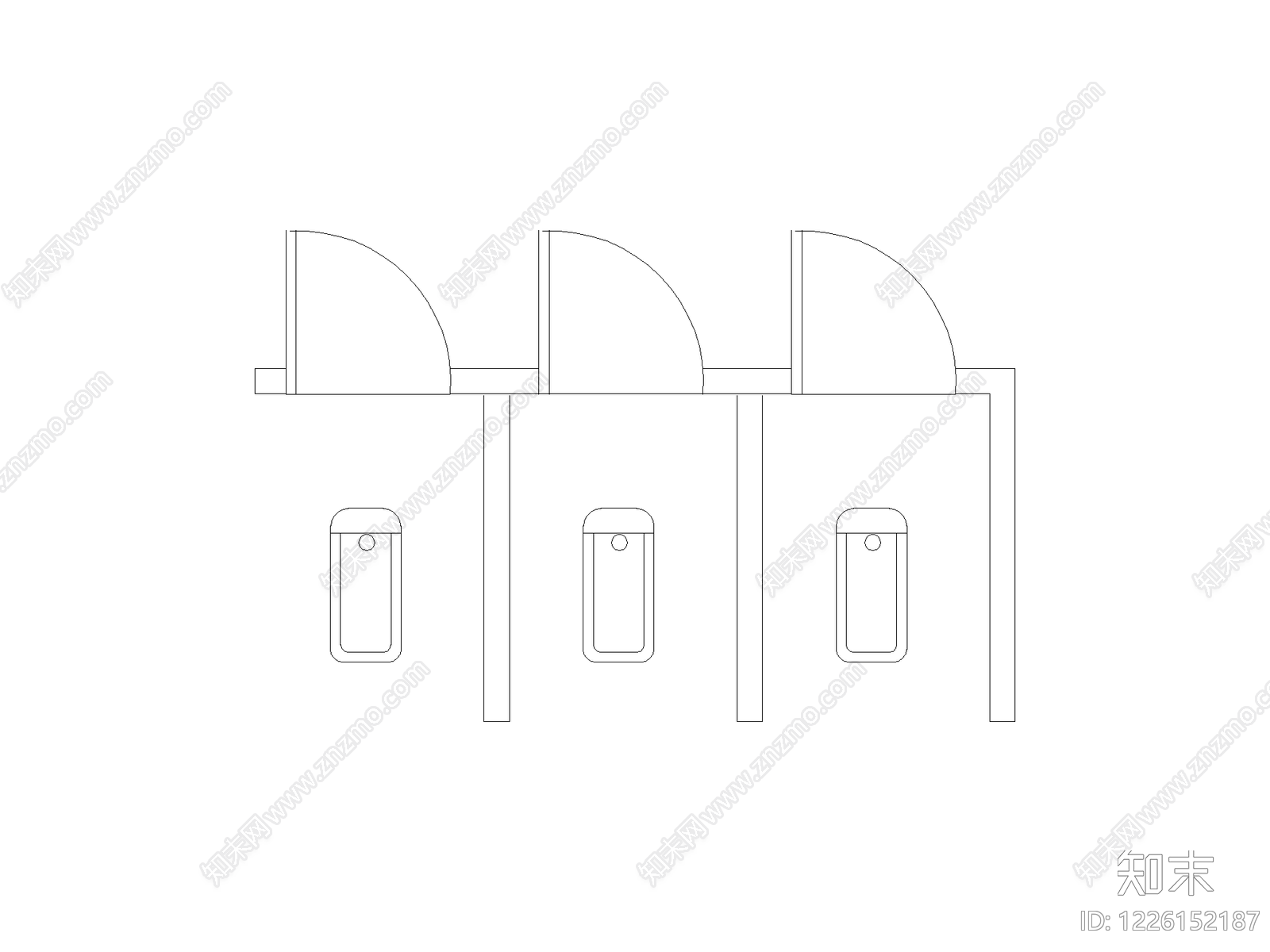 卫浴设施cad施工图下载【ID:1226152187】