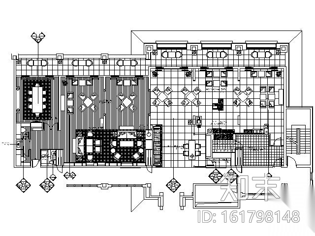 五星级酒店行政酒廊施工图cad施工图下载【ID:161798148】