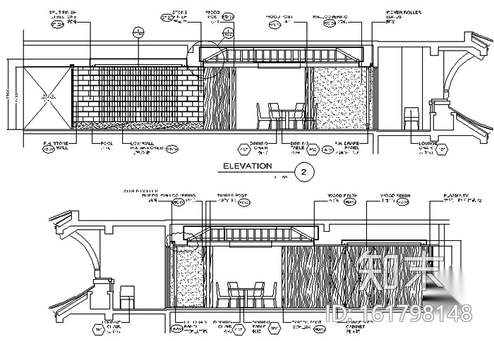 五星级酒店行政酒廊施工图cad施工图下载【ID:161798148】