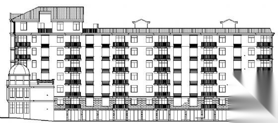江南某六层商住楼建筑施工图cad施工图下载【ID:149851169】