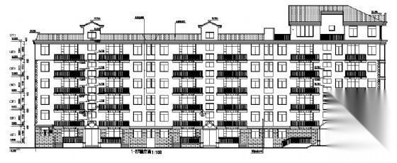 江南某六层商住楼建筑施工图cad施工图下载【ID:149851169】