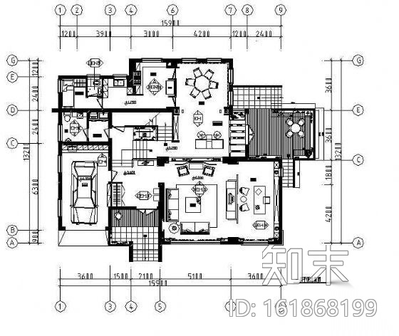 单层别墅设计施工图下载【ID:161868199】