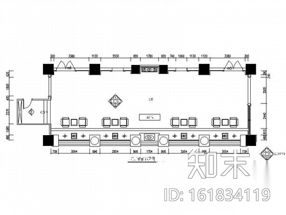 精装商务会所前厅装修施工图施工图下载【ID:161834119】