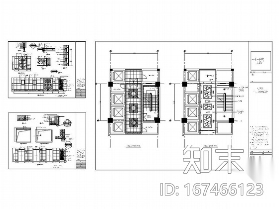 某大酒店电梯厅装修图施工图下载【ID:167466123】