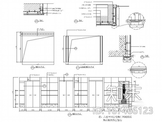 某大酒店电梯厅装修图施工图下载【ID:167466123】