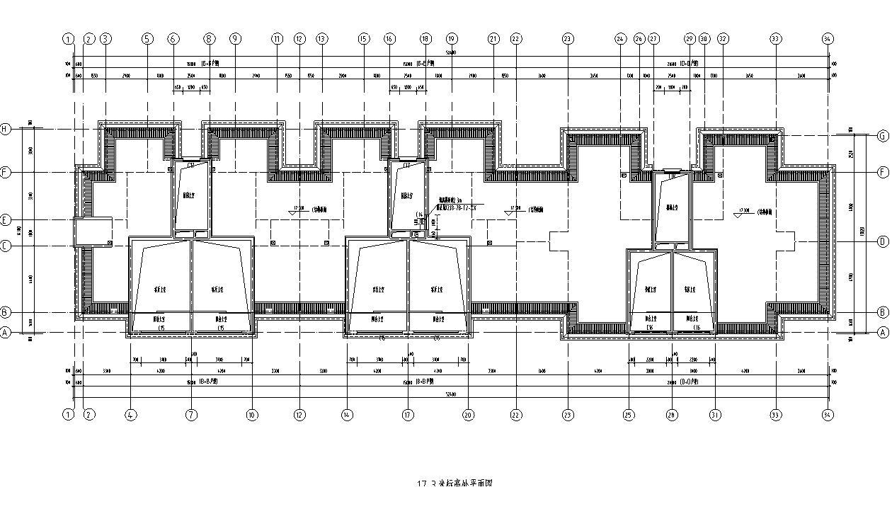 [宁夏]六层剪力墙结构中式风格住宅建筑施工图cad施工图下载【ID:149778142】