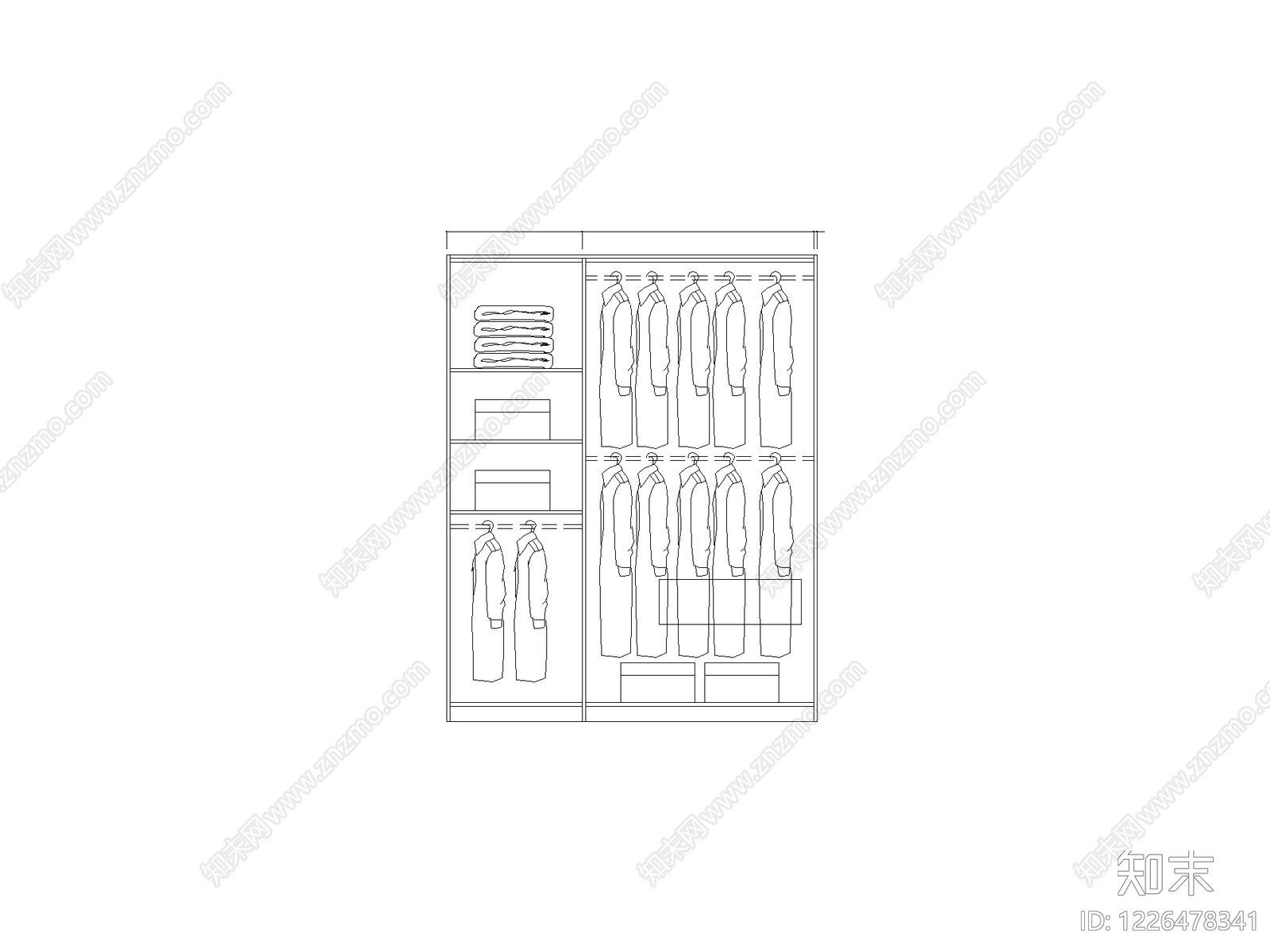 柜子cad施工图下载【ID:1226478341】
