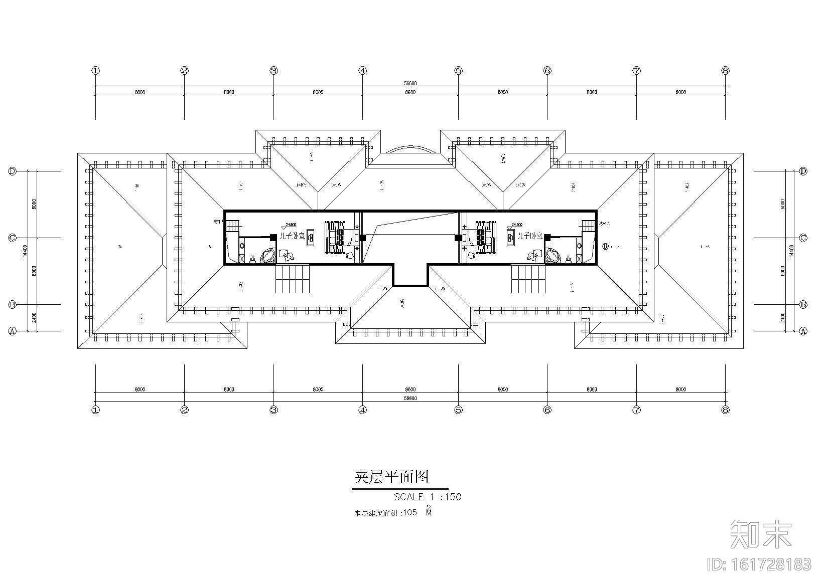 [广东]金明办公楼（家居户型）装饰施工图cad施工图下载【ID:161728183】