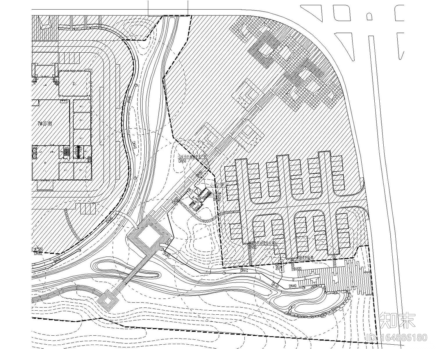 [常州]经济园景观工程喷泉公厕给排水施工图(大院)cad施工图下载【ID:164886180】