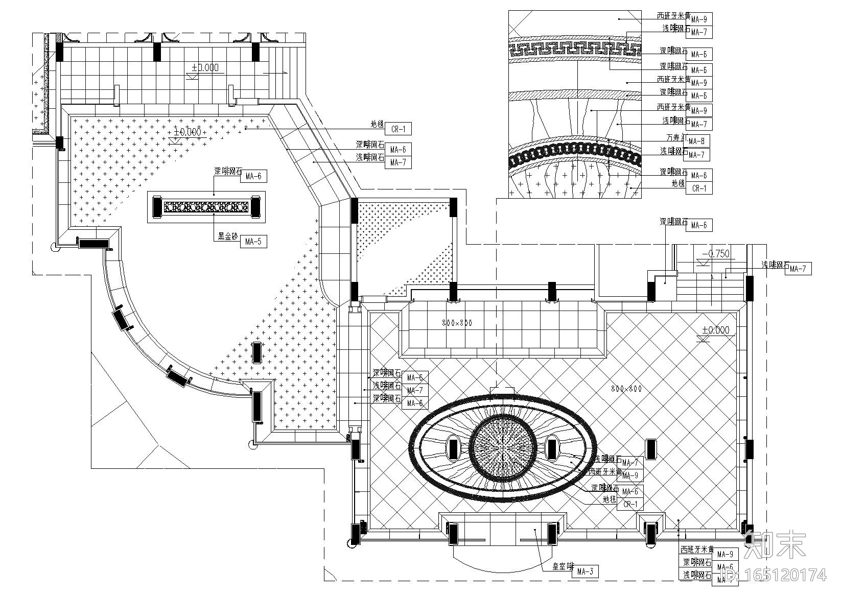 ​某酒店整套施工图+效果图+材料表+家具表cad施工图下载【ID:165120174】